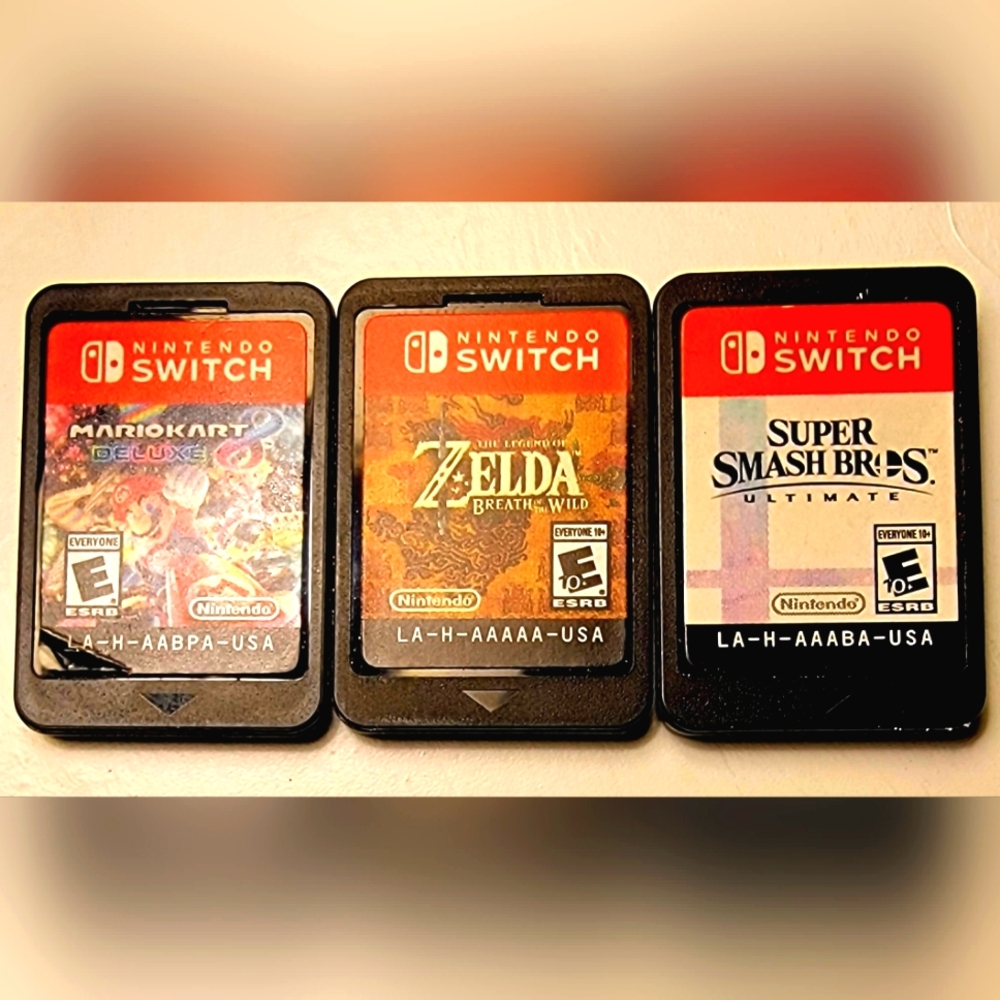 Nintendo Switch set of three games.